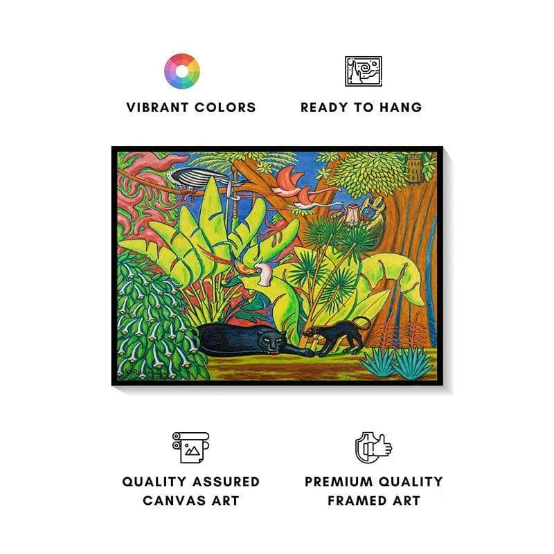 Safari Canvas Painting - Black Frame media 4