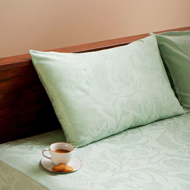 Fruva Vine Floral Cotton Bedsheet (Green) - 300 TC media 5