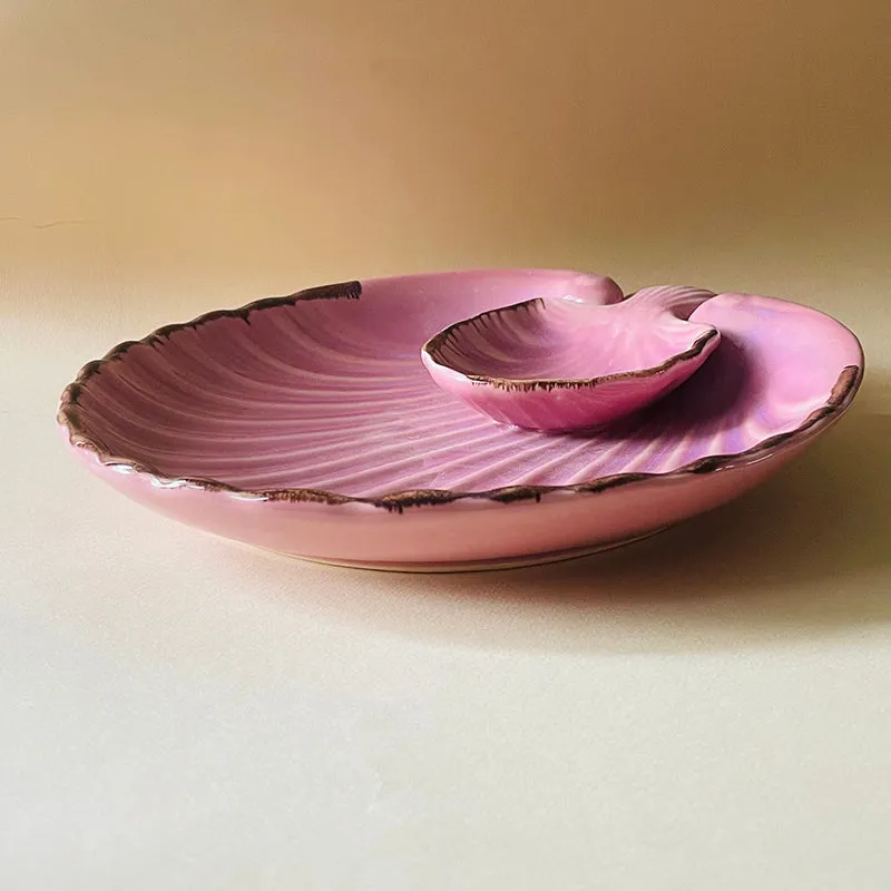 Ocean Glaze Ceramic Platter with Kulha - Three Piece Set media 8