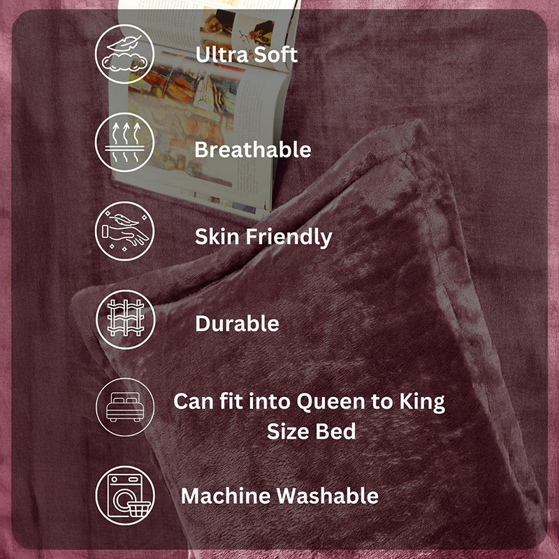 Casselle  Velvet Bedsheet (Pink) - 300 GSM media 9