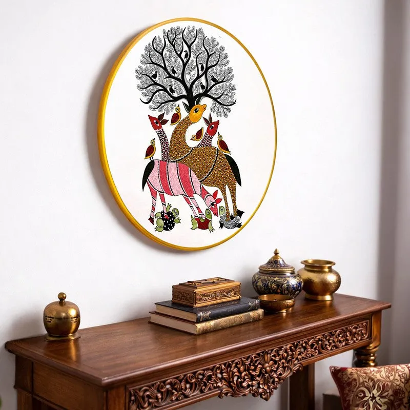 Madhubani Paper Wall Painting media 3
