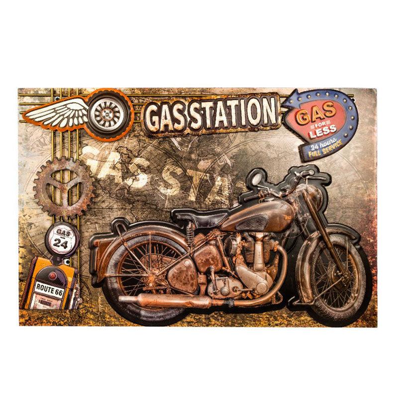 Retro Bullet Bike Wood & Metal Wall Accent media 5