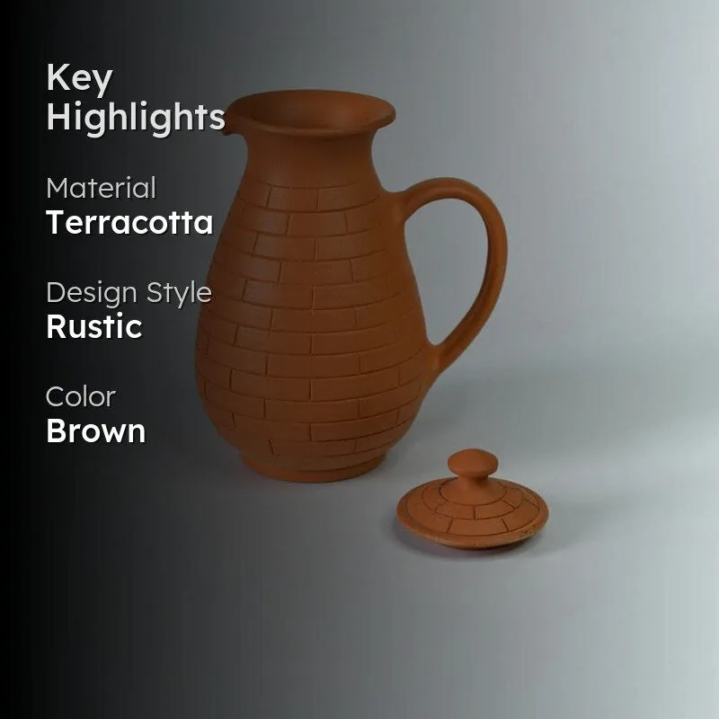 Brick Stack Terracotta Jug - 1200 mL media 2