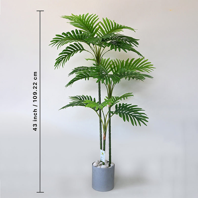 Faux Everlasting Areca Palm Plant With Black Plastic Pot - 109 cm (3.6 ft) image 5
