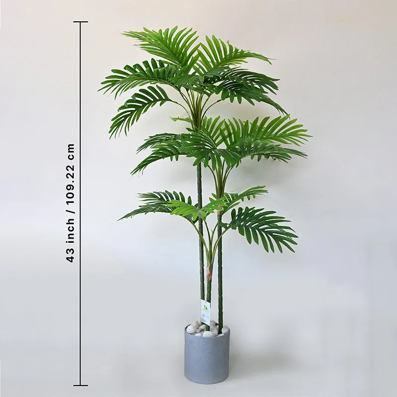 Faux Everlasting Areca Palm Plant With Black Plastic Pot - 109 cm (3.6 ft) media 5