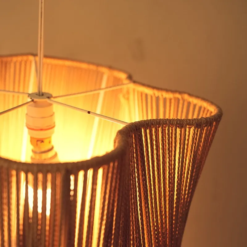 Rustic Glow Drum-Shaped Ceiling Lamp media 6