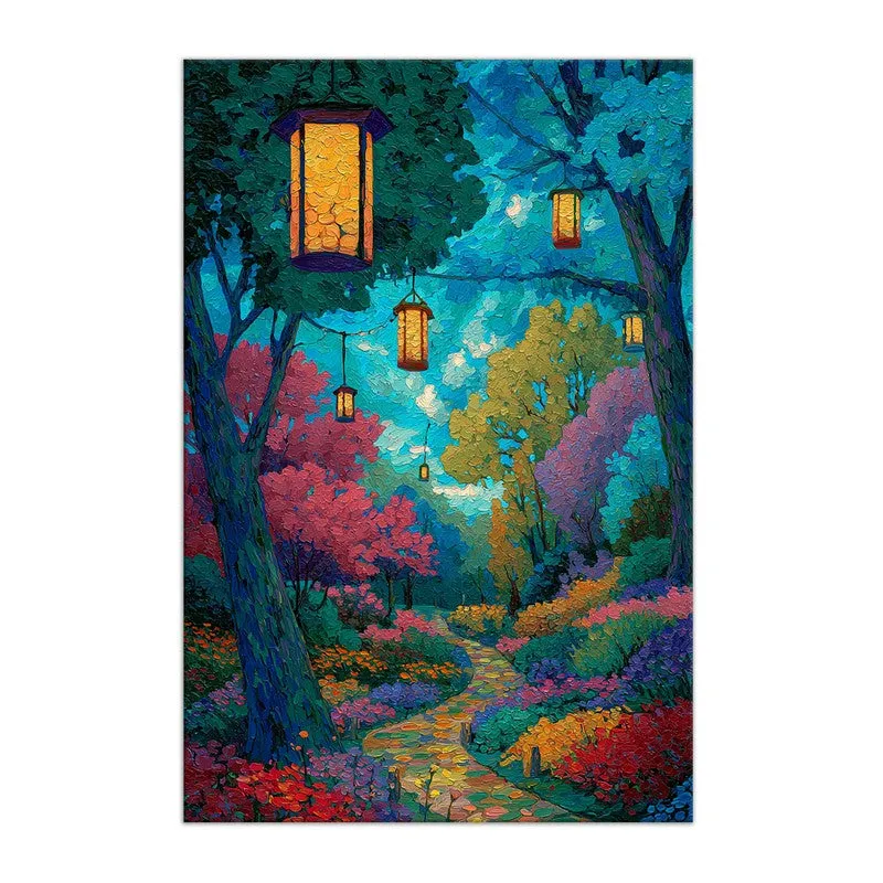 Enchanted Lantern Forest Canvas Wall Art media 3