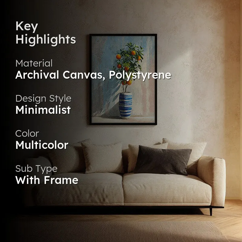 Sunshadow Zest Canvas Wall Painting - Black Frame media 2