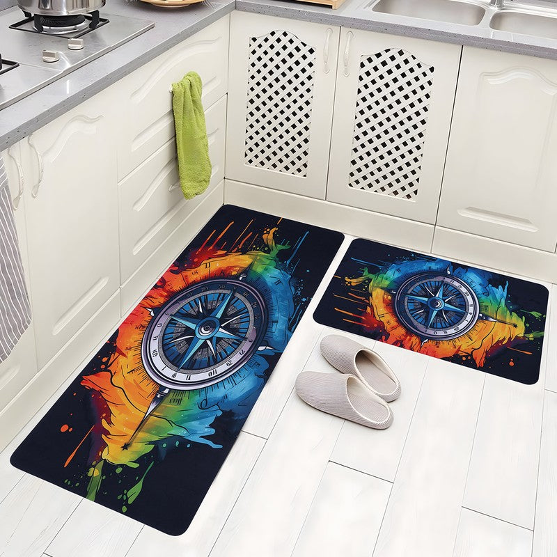 Tideora Rubber Kitchen Floor Mats - Set of Two