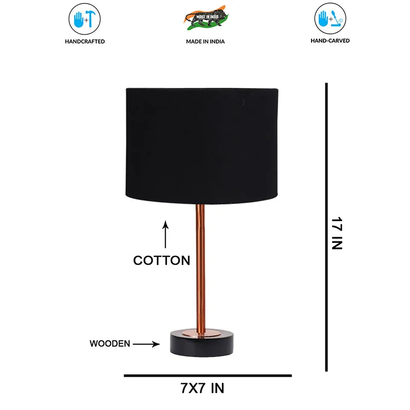 Cotin I Rodin Wooden Table Lamp - Black,Copper media 7
