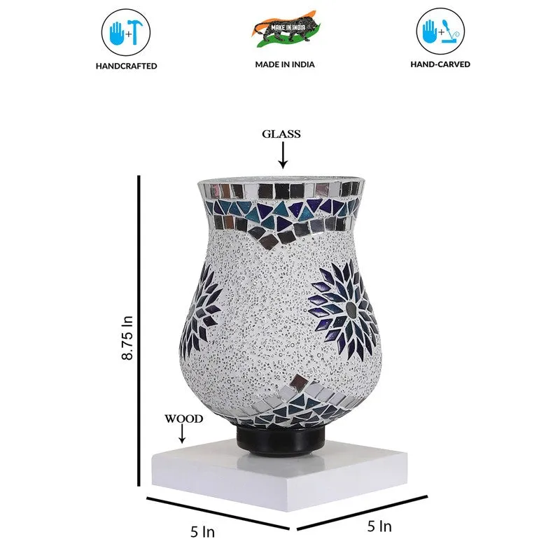 Chromabeam Mosaic Glass Table Lamp With Wooden Base media 9