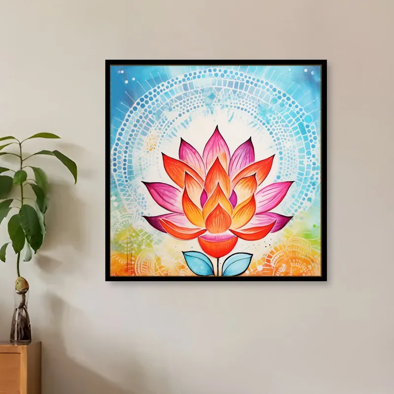 Sunlit Bloom Wall Art With Frame media 1