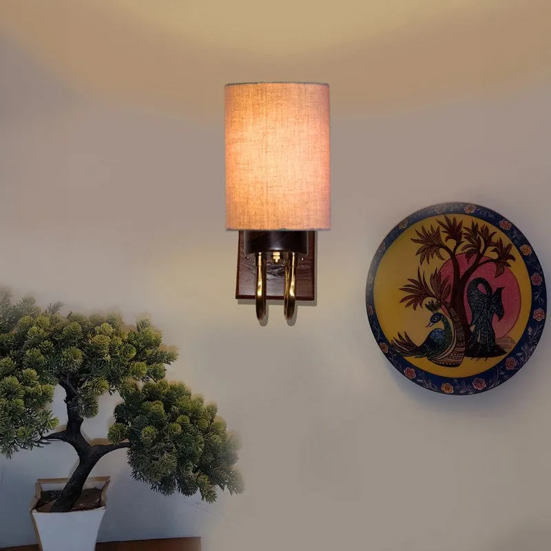Gilded Arch Cotton Wall Lamp - White media 4