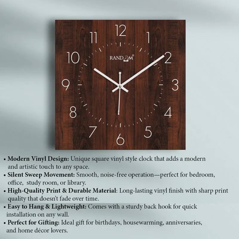 Arixen Analog Wall Clock - Brown media 6