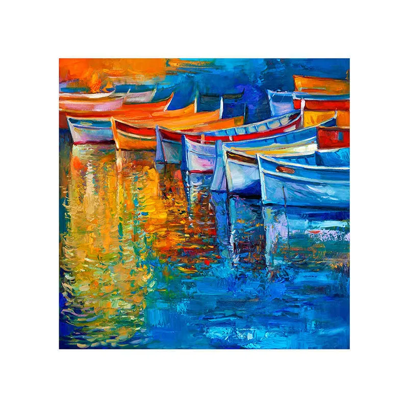 Rang Birang Boats Wall Painting media 5