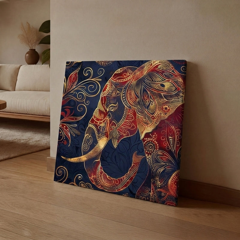 Tranquil Elephant Wall Painting