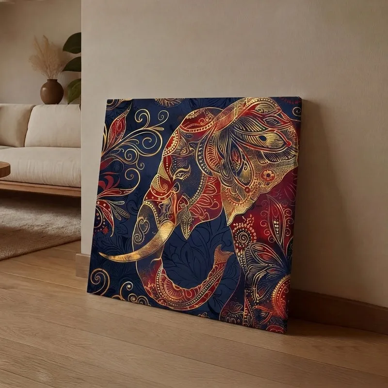 Tranquil Elephant Wall Painting media 1