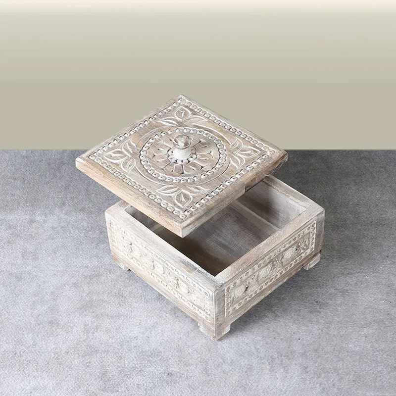 Klyra Mango Wood Dry Fruit Container media 5