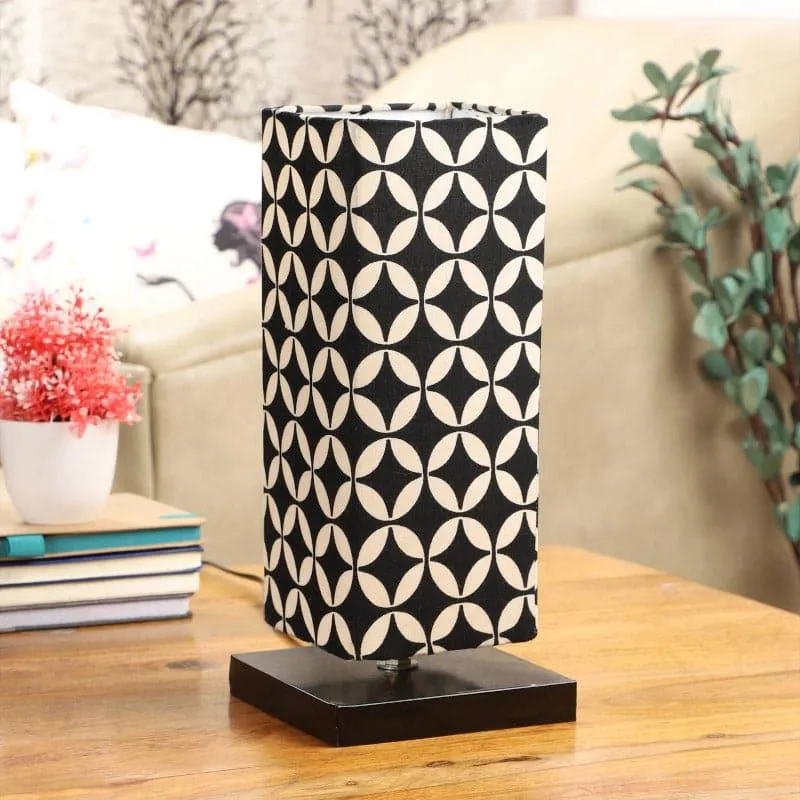 Tatania Ingram Fabric Table Lamp - Black,White media 3