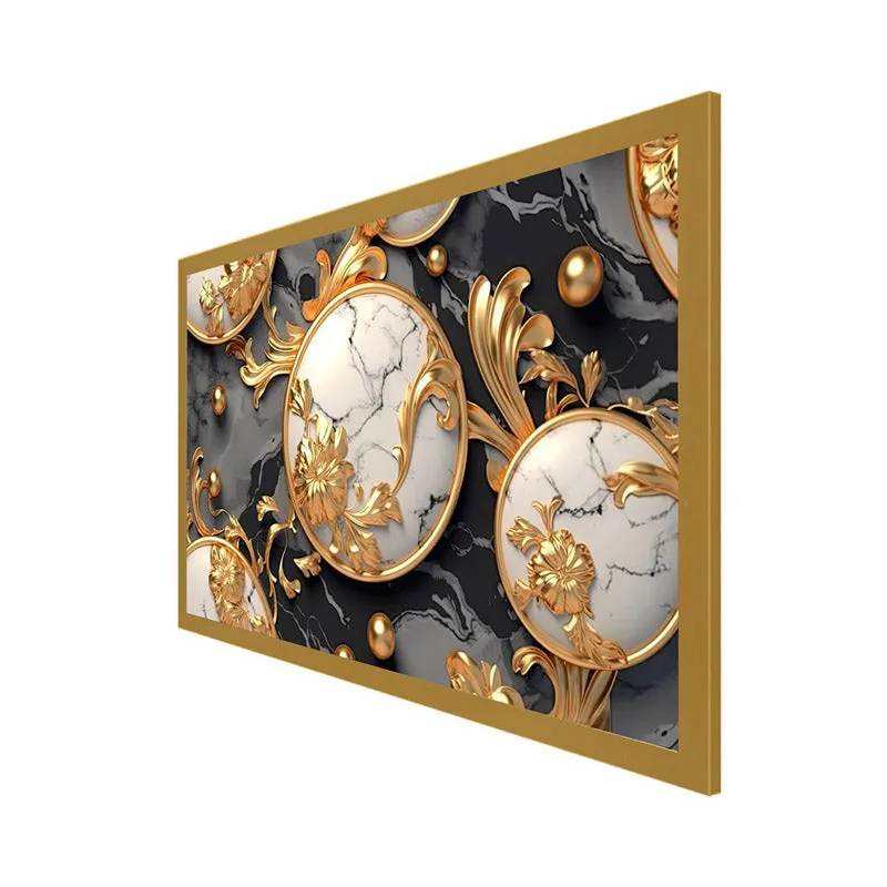 Goldo Pearls Wall Painting With Frame media 5