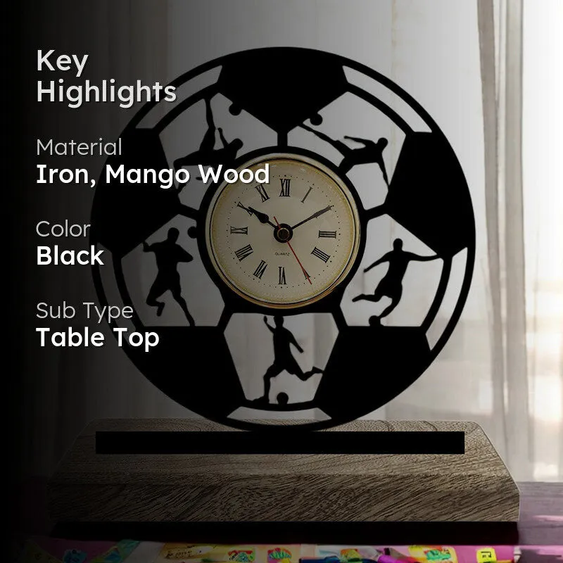 Obscura Noir Analog Table Clock media 2
