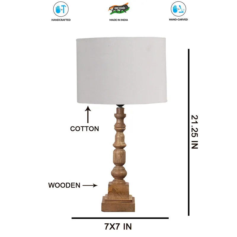 Cotin I Arbor Wooden Table Lamp - White,Brown media 7