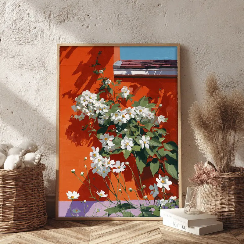 Wallflora Canvas Wall Painting - Brown Frame media 3