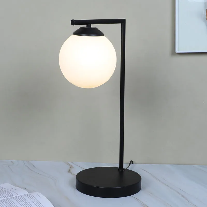 Petit Rayon Solid Iron Moon LED Table Lamp - White,Black media 1