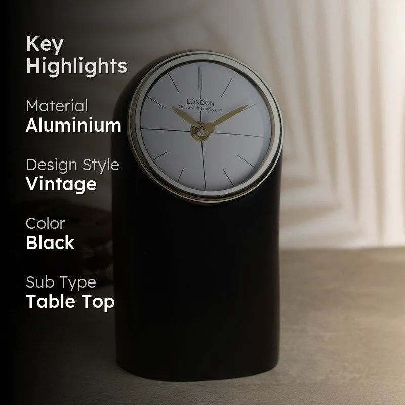 Lilt Analog Table Clock - Black media 2