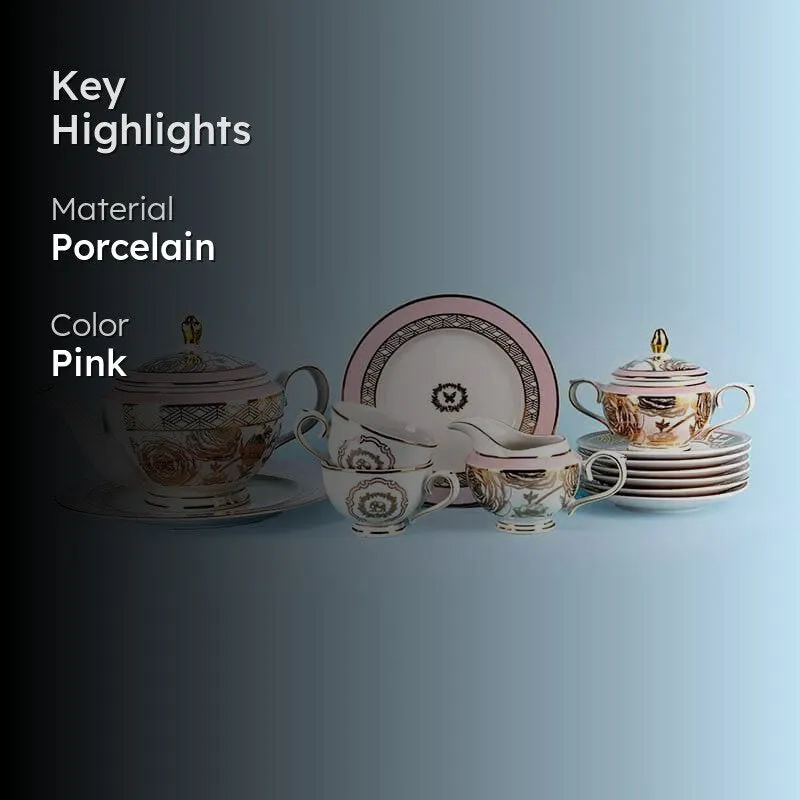 Rosette Tea Set With Snacks - 22 Piece Set media 2