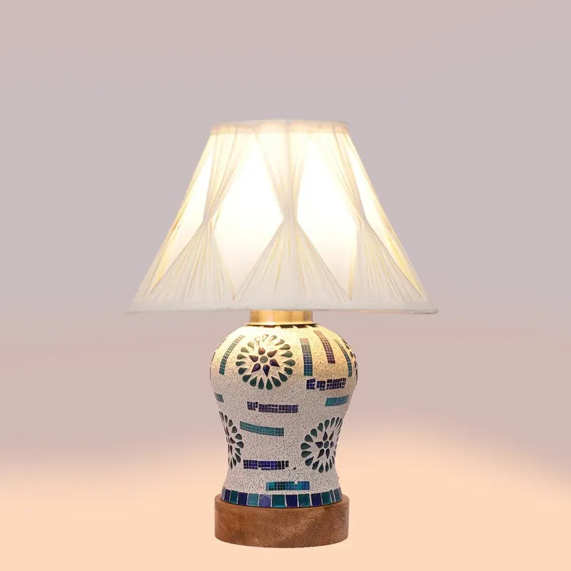 Sonara Smocked Wooden Table Lamp - Multicolor media 6