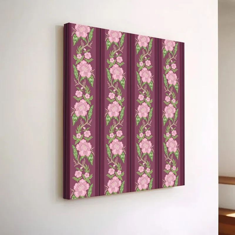 Floral Strips Canvas Wall Art media 5