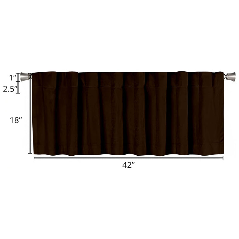 Serein Pleated Curtain Valance (Cocoa Brown) - Set Of Two media 8