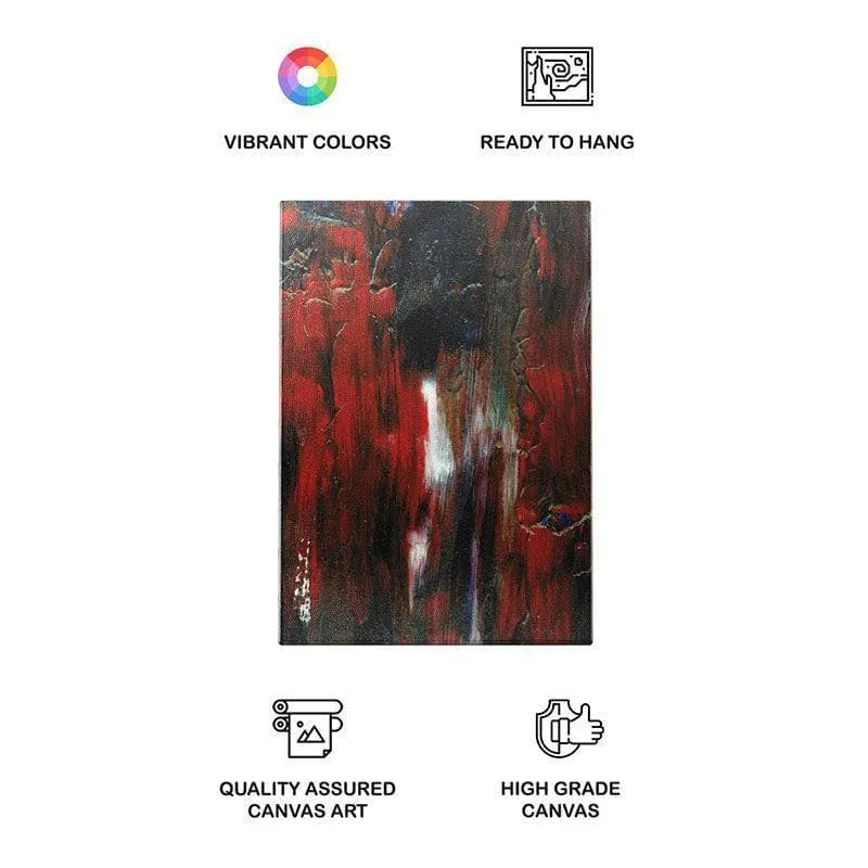 Black Night Abstract Canvas Painting - Gallery Wrap media 4