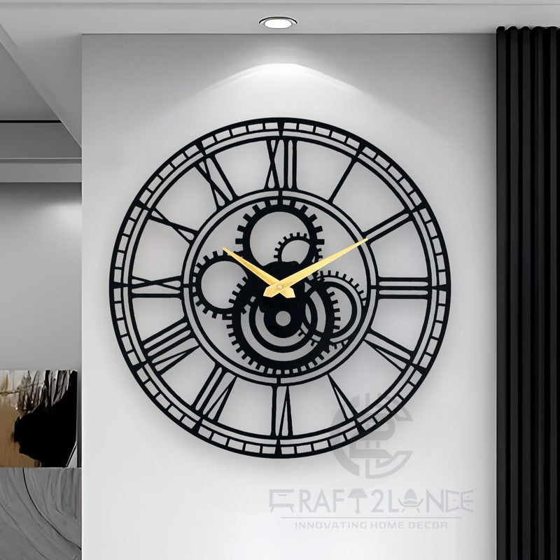Rhythm Silent Wall Clock - Black media 4