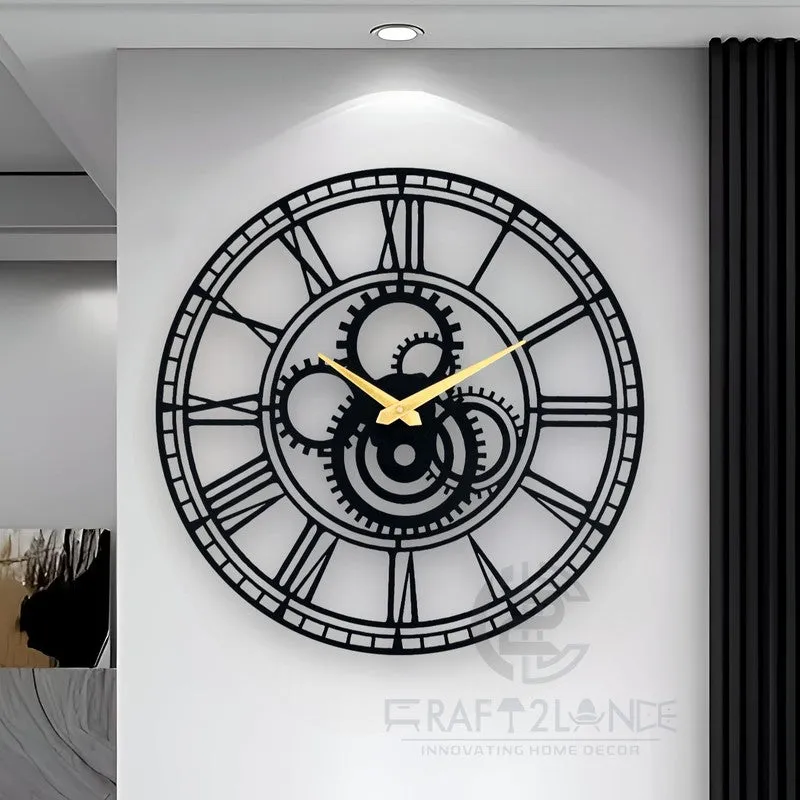 Rhythm Silent Wall Clock - Black media 4