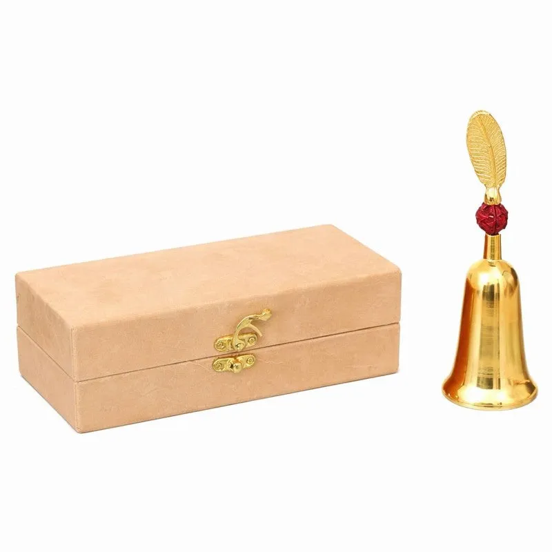 Temple Ritual Aluminium Pooja Bell - Gold media 8