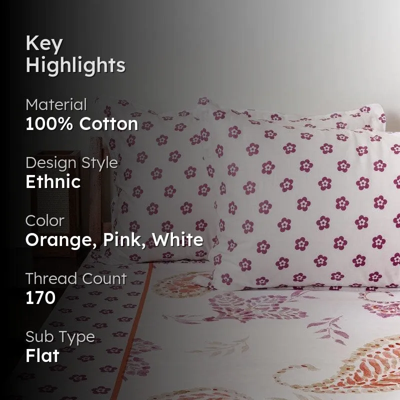 Paisley LaLa Land Bedsheet - Purple & Red media 2