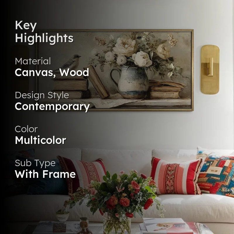 Serene Pages Canvas Wall Painting With Frame media 2