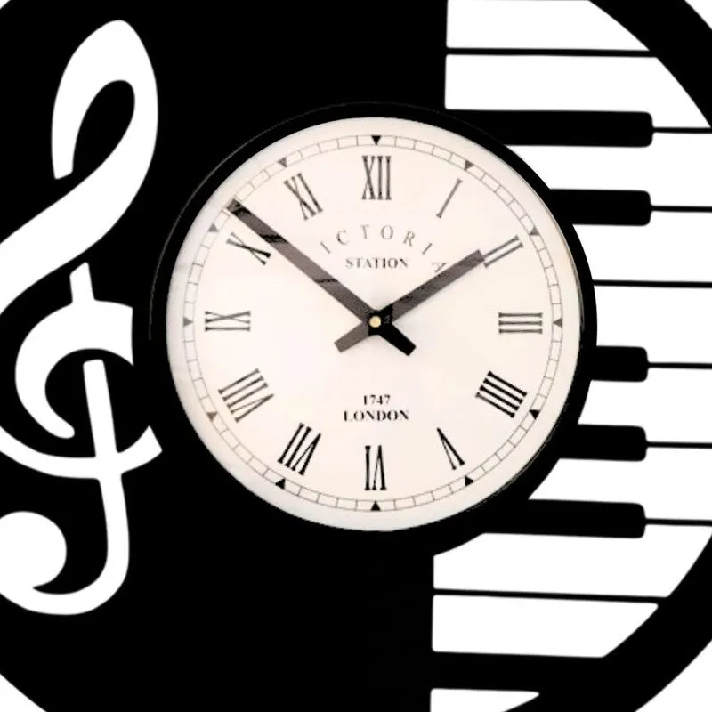 Melody Steel Analog Wall Clock - Black media 5