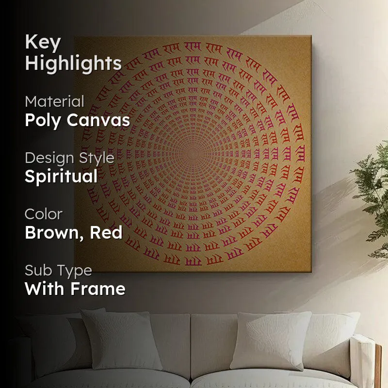 Colorful Ram Naam Mandala Wall Painting media 2