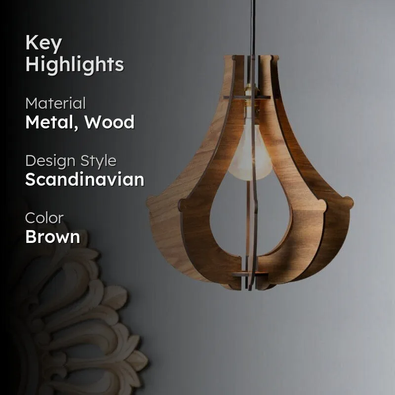 Flora Fuse Wooden Ceiling Lamp media 2