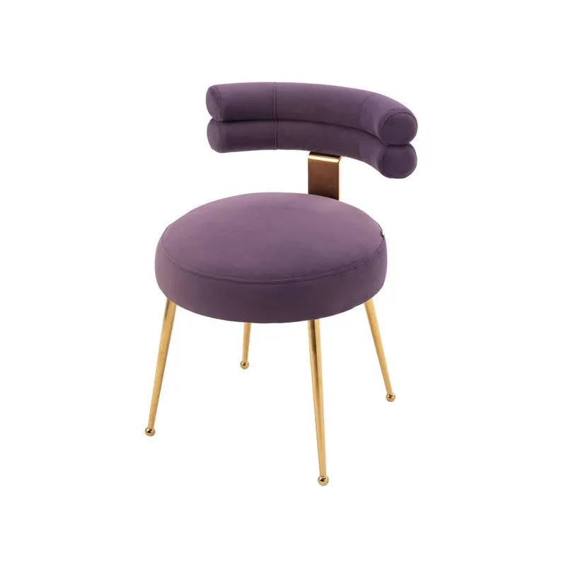 Velmora Metal Accent Chair - Purple media 7