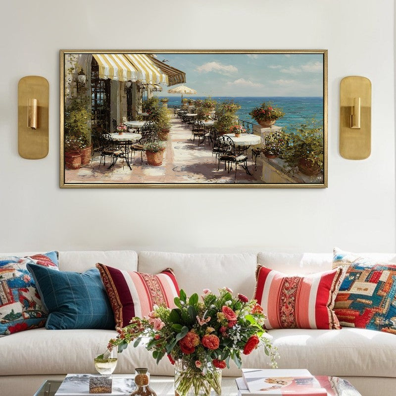 Breezy Morning Canvas Wall Painting With Frame
