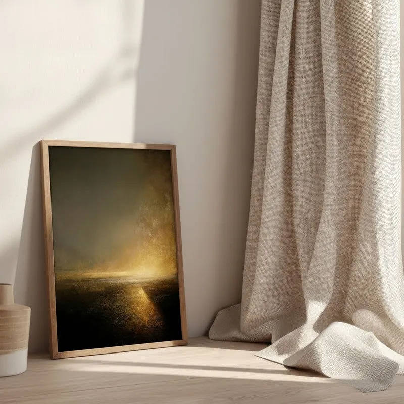 Glow Beyond the Dark Archival Paper Wall Painting With Brown Frame media 3
