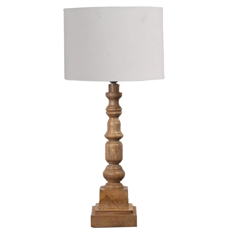 Cotin I Arbor Wooden Table Lamp - White,Brown media 6
