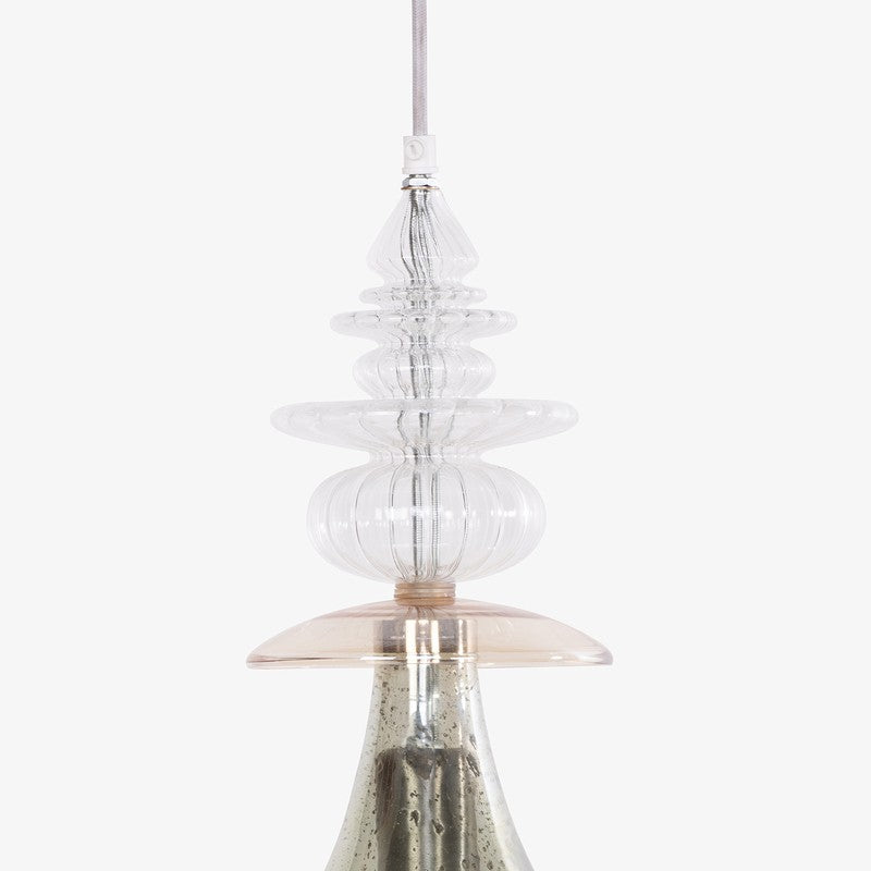 Orange Tree Sitara Glass Ceiling Lamp - Transparent media 4