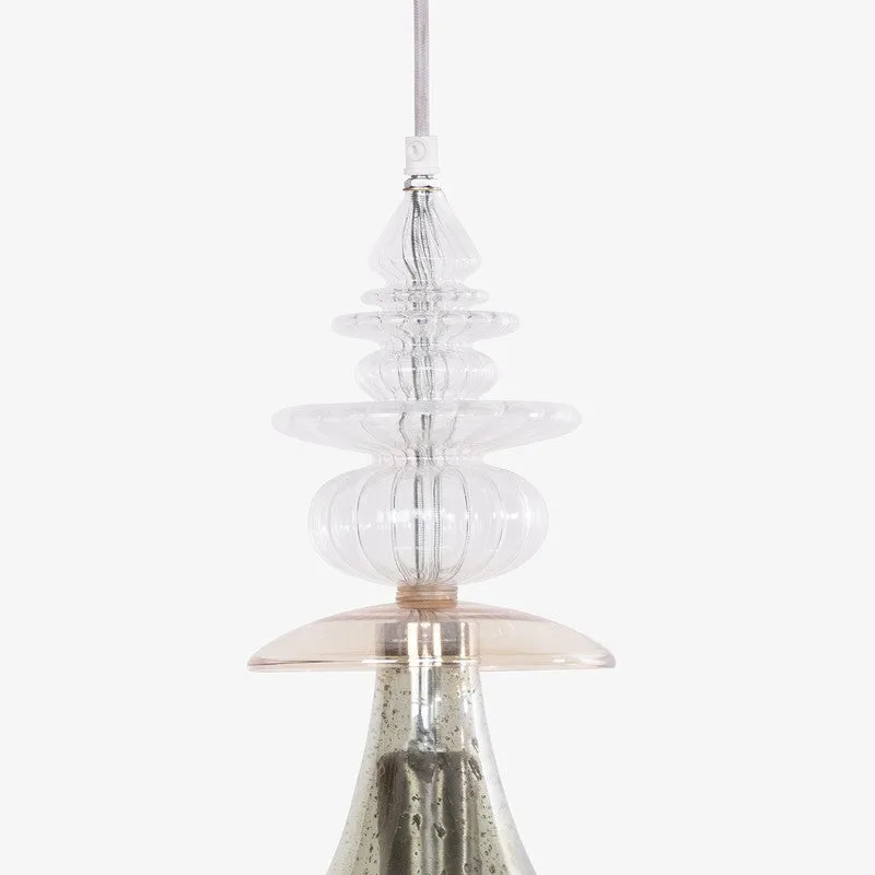 Orange Tree Sitara Glass Ceiling Lamp - Transparent media 4