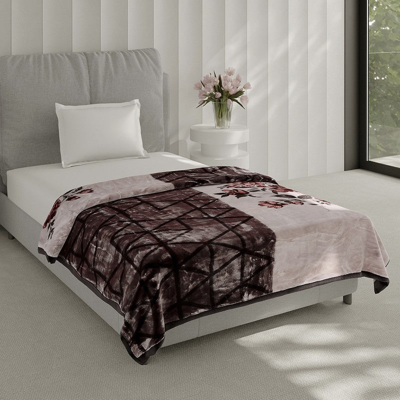 Monte Carlo Mystic Mosaic Blanket (Brown) - 895 GSM
