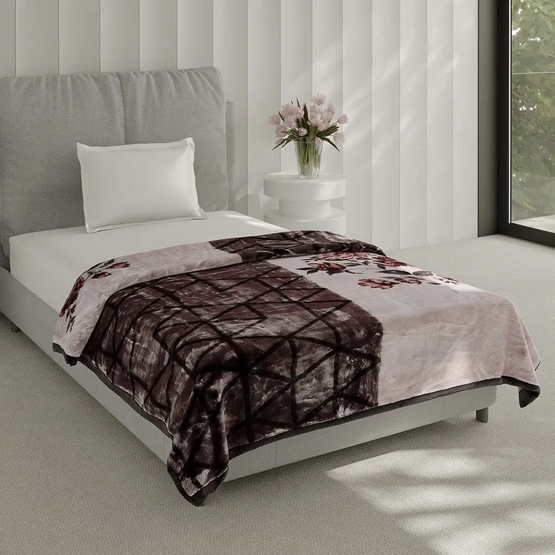 Monte Carlo Mystic Mosaic Blanket (Brown) - 895 GSM media 1
